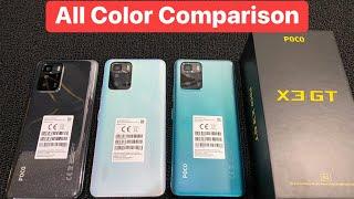 Poco X3 GT Unboxing and All Color Comparison Stargate Black, Cloud White and Wave Blue