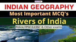 Rivers of India MCQ's | Indian Geography important questions and answers | TPSC Exam