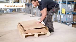 pak-(k)it: neue Generation Versandcontainer aus Wellpappe mit Palette