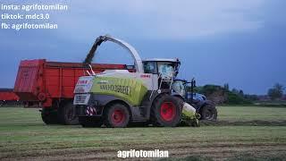 Loonbedrijf Van Holderbeke with Claas Jaguar 980 in the grass/ Oosteeklo