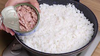 ¿Tienes arroz y atún enlatado en casa? Haz esta receta súper fácil.