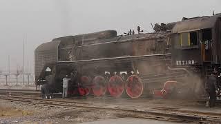 the last steam locomotive in ZhouCheng, China