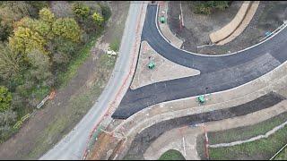 November 2024 - Wisley Lane, new drone views of the opening November 11th new route to RHS Wisley