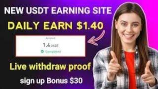 new usdt investment site live widhrawal proof make extra money  online earning easy now