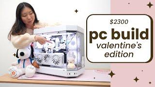 my friend commissioned a $2300 gaming pc for his girlfriend?? | aesthetic white y60 gaming pc build