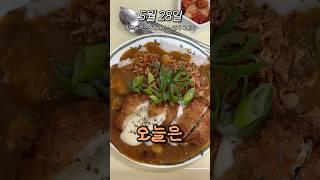 자취생 5월 식비 절약 28일차 : 3분 카레와 치즈 돈까스