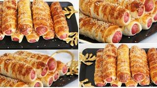 СОСИСКИ в Тесте В духовке. Сосиска в тесте из Слоеного теста / Sausages in Dough Самый лучший рецепт