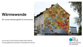 "Wärmewende: Neues Handlungsfeld für Kommunen" – Kurzvortrag von Difu-Wissenschaftler Robert Riechel