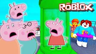 Peppa Pig PLAY TALLEST WATERSLIDE LINE in Roblox!