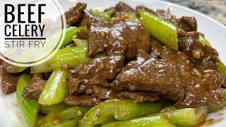 Celery And Beef Stir Fry | Crunchy Vegetable And Juicy Beef Stir Fry