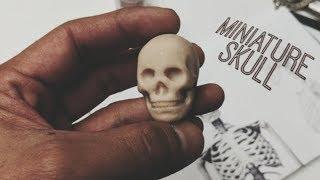 SCULPTING A MINIATURE SKULL - Timelapse sculpting with polymer clay
