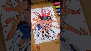 Drawing Naruto Uzumaki in Unusual color  Naruto Uzumaki || AR Drawing Apps  #shorts #naruto #apt