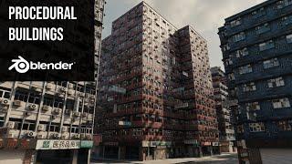 How to Create Procedural Buildings | Blender Geometry Nodes | Procedural City