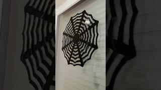 Easy Halloween Decor Ideas️DIY Spiderweb with Trash bags #youtubeshorts #halloween #diycrafts