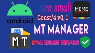 Bypass Signature Verification in Android apps | MT Manager | Learn Smali