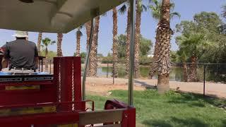 Wildlife World Zoo African Safari Train Ride Complete with Narration Onboard POV Litchfield Arizona