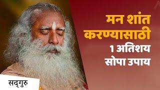 मन शांत करण्यासाठी एक अतिशय सोपा उपाय l Sadhguru Marathi