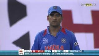 MOST THRILLER MATCH |INDIA VS SOUTH AFRICA FINAL 2012| 6 BALL 14 RUNS |IND VS SA