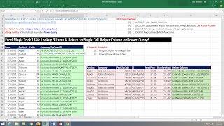 Excel Magic Trick 1356: Lookup 3 Items & Return to Single Cell Helper Column or Power Query?