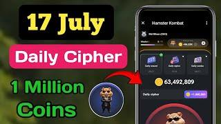 Hamster Kombat Daily Cipher 17 July | 17July Daily Cipher Code Hamster, Hamster 17July Daily Cipher