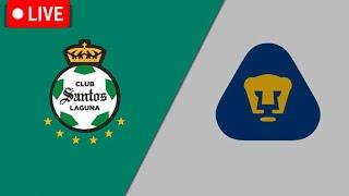 Santos Laguna vs Pumas U.NΝ.Α.Μ partido de fútbol de mentira hoy Mexico Liga MX