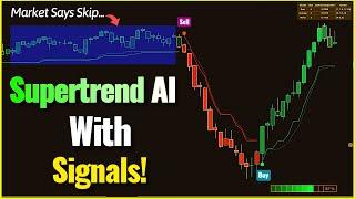 This superTrend AI Indicator Also Shows EXACT BUY and SELL Signals! Best FREE AI Indicator