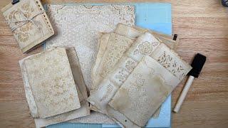 ~Coffee Dyed Papers ~ Easy No Mess Quick Dry Technique ~