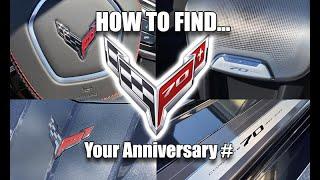WHAT 70th ANNIVERSARY CORVETTE NUMBER DO YOU HAVE - HOW TO FIND IT!
