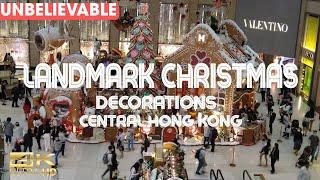 WaLk tour Landmark Hong Kong Central Christmas Decoration/4k @CityWaLk4u