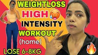 4 mint Weightloss Workout To Lose 6-8Kg FAST :HOME WORKOUT