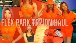 FLEX PARK TRY ON HAUL - BEYONCE IVY PARK X ADIDAS  #flexpark #ivypark #flexparktryonhaul