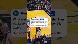 Suns vs. Lakers #nba #shorts #highlights