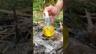 SURVIVAL SKILL : SIMPLE AND USEFUL with LIGHT BULB #bushcraft #outdoors #camping #survivalskills