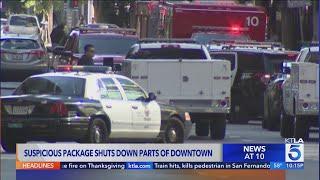 Suspicious package shuts down part of downtown L.A.