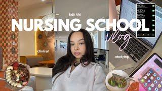 NURSING SCHOOL WEEKLY VLOG  clinical, being productive & more!