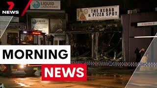 Man arrested after arsonists attack South Sydney business | 7NEWS