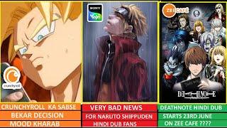 DeathNote Starts 23rd June On TV ? | Crunchyroll Bad Decision | Bad Update For Naruto Shippuden !!