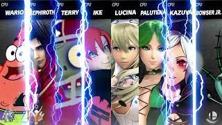 Patrick vs Sephiroth vs AllStar vs Nora vs Lucina vs Palutena vs Robin vs Plankton