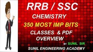RRB JE 2019/RRB NTPC 2019/SSC - CHEMISTRY MOST IMPORTANT BITS TOPIC WISE- CLASSES- DOWNLOAD PDF