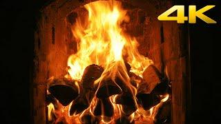  Relaxing Fire Sounds - The BEST Burning Fireplace with Crackling Fire Noise (3 HOURS) Fireplace 4K