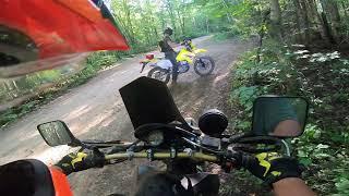 Riding and Crashing my friend's DRZ400S !