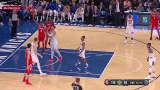 Zhou Qi FIRST CAREER NBA POINTS and BLOCK vs New York Knicks HIGHLIGHTS