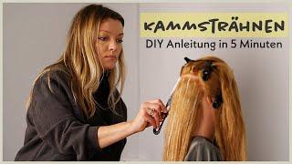 DIY Strähnen mit KAMM  Schöne, dezente Aufhellung der Haare - Technik & Anleitung Kammsträhnen
