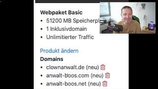 Clownanwalt Boos macht neue Homepage. Infos und Update