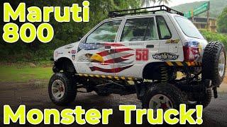 This modified Maruti 800 is the perfect monster truck for Goa monsoon!