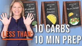 3 KETO DINNER MENUS Under 10 Total Carbs [10-Minute Prep]