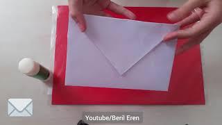 Kolay Zarf Yapımı  | Mektup Zarfı A4 Kağıttan/Easy Tutorial Origami Envelope / Kağıt Katlama DIY #1