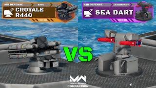 Crotale R440 VS Sea Dart | Air Defense Comparison | Modern Warships