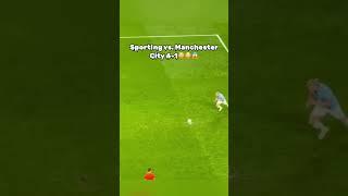 Erling Haaland penalty miss against Sporting vs Manchester  City(4-1) #haaland #sporting #mancity