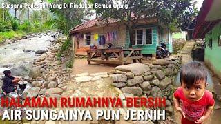 Suasana Rumah Di Kampung Yang Bersih Dekat Sungai || Suasana Pedesaan Cianjur Jawa Barat